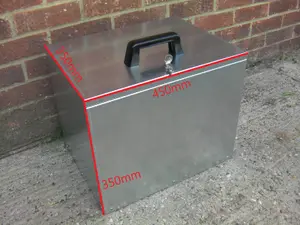 Small Lockable Galvanised Steel Storage box/container