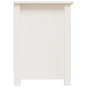 Berkfield TV Cabinet White 70x36.5x52 cm Solid Wood Pine