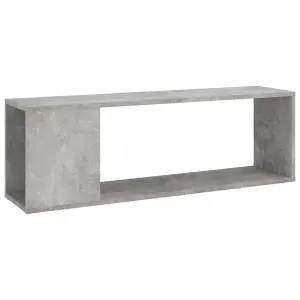 Berkfield TV Cabinet Concrete Grey 100x24x32 cm Engineered Wood