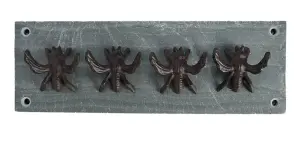 Fallen Fruits Decorative Cast Iron Bee 4 Hangers