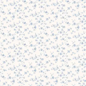 Galerie Miniatures 2 Blue White Small Rose Trail Smooth Wallpaper