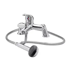 Nes Home Winstead Modern Chrome Exposed Bath Shower Mixer Handless Slider Rail 3 Mode Handset