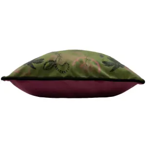 Paoletti Tropical Cheetah Velvet Piped Feather Filled Cushion