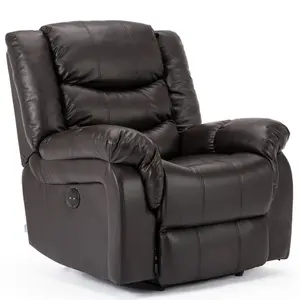 Seattle Electric Automatic Recliner Armchair Sofa Home Lounge Bonded Leather Chair (Brown)