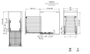 Soft close laundry basket - 500mm, white - sliding system HETTICH