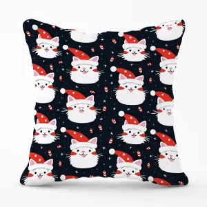 Cute Cats Wearing Santa Claus Hats Cushions 60cm x 60cm