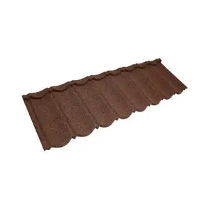 PACK OF 5 (Total 5 Units) - .900mm Thick Traditional Pantile Metal Roof Tile - Bronze - 370mm (L) x 1330mm (W)