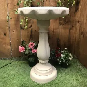 Elegant Tall Sandstone Birdbath