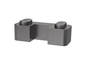 Contemporary Wetroom Accessories Wetroom Screen Support Foot - Brushed Pewter