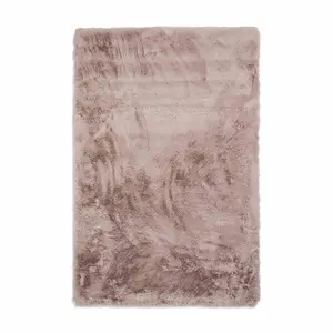 Rose Shaggy Polyester Plain Modern Easy to Clean Rug for Living Room and Bedroom-80cm X 150cm