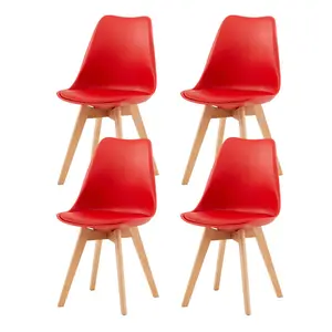 Nero Upholstered Side Chair (Set of 4) Red