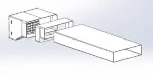 Verplas 220mm x 90mm to 204mm x 60mm Air Brick Reducer White Rigid Duct