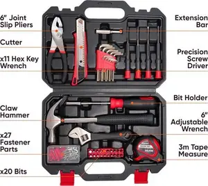 Tool Kit | 69 Piece Tool Kits For Home Diy | Hand Tool Set For Men And