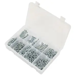 Sealey Self Tapping Screw Assorted 305pc Pan Head Pozi Zinc DIN 7981CZ AB064STPP