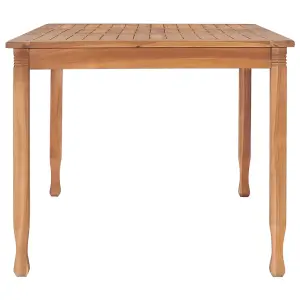 Berkfield Garden Dining Table 150x90x75 cm Solid Teak Wood