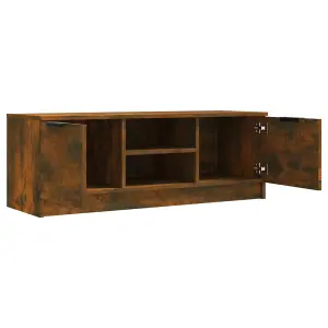 vidaXL TV Cabinet Smoked Oak 102x35x36.5 cm Engineered Wood