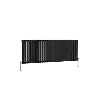 Right Radiators 600x1593mm Horizontal Single Oval Column Designer Radiator Black