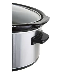 Prestige Silver Steel Programmable Slow Cooker Cooking Equipment with Timer 3.5L Small Size