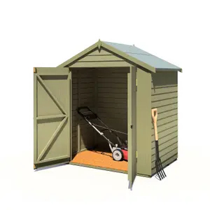 Shire 4x6 Overlap Double Door Windowless Shed Pressure Treated