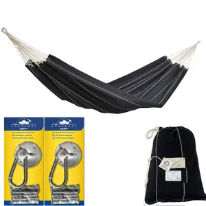 Barbados Hammock Post Perfect Hanging Set Black