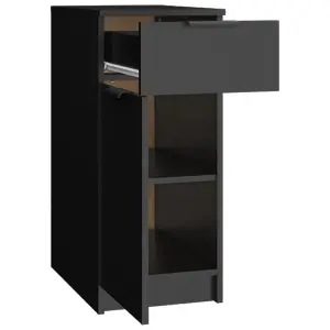 Berkfield Desk Cabinet Black 33.5x50x75 cm Engineered Wood