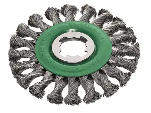 Lessmann 473.81X X-Lock Stainless Steel Knot Wheel Brush 125mm Non Spark