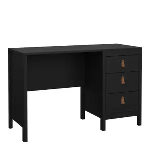 Barcelona Desk 3 drawers Matt Black