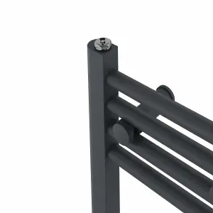 Right Radiators 1400x300 mm Straight Heated Towel Rail Radiator Bathroom Ladder Warmer Anthracite