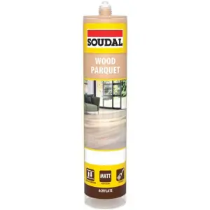 Soudal Parquet Joint Sealant 300ml Laminate Wooden Medium Oak (125589) (Pack of 3)