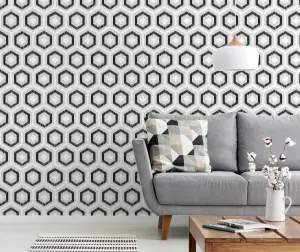 Arthouse Ikat Geo Mono Wallpaper