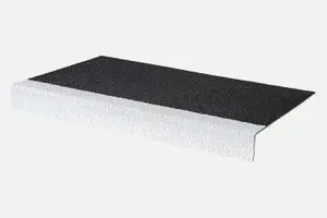 Anti-Slip GRP Stair Treads 55mm x 345mm x 3m Black/White