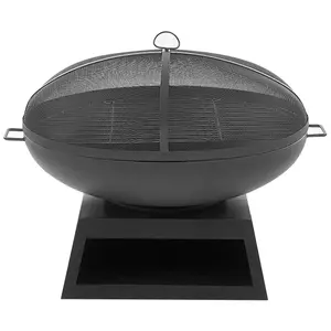 Charcoal Fire Pit Black SEMERU