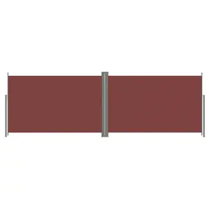 Berkfield Retractable Side Awning Brown 200x600 cm