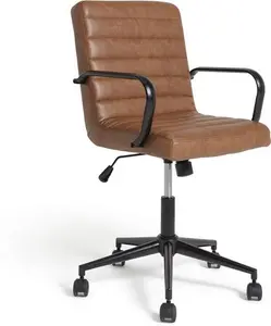 Habitat Alvar Faux Leather Office Chair - Tan