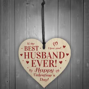 BEST HUSBAND Gift For Valentines Wood Heart Gift For Husband Gift For Men