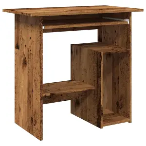 Berkfield Desk Old Wood 80x45x74 cm Engineered Wood