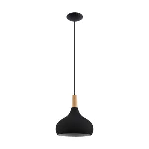 EGLO SABINAR Black Steel Pendant Light