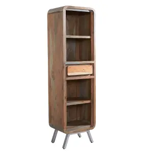 Lava Solid Wood 1 Drawer With 4 Shelves Narrow Bookcase