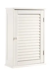 Maison by Premier Shutter White Wood Wall Cabinet