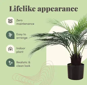 Blooming Artificial - 65cm Faux Dicksonia Dwarf Palm - Fake Indoor Plant Tree