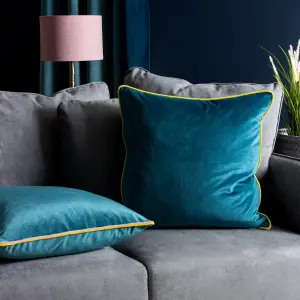 furn. Gemini Double Piped Feather Rich Cushion