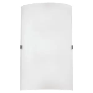 Wall Light Colour Satin Nickel Shade White Satinized Glass Bulb E14 1x60W