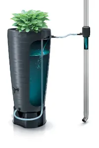 Rainwater Tank,Water Butt Garden Large Plastic Inc Connection kit Grey 1000L