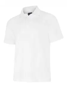 Uneek - Unisex Deluxe Poloshirt - 50% Polyester 50% Cotton - White - Size XS