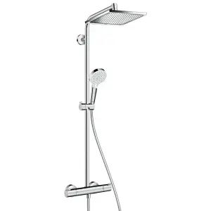 Hansgrohe Crometta E Showerpipe 240 1jet with thermostatic shower mixer