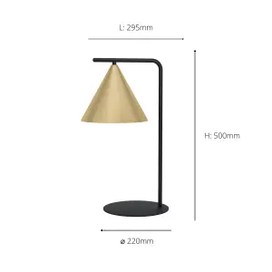 EGLO NARICES Black and Gold Table Lamp