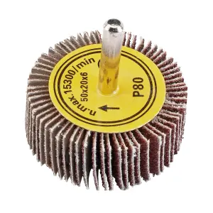 Draper  Abrasive Flap Wheel, 50 x 20mm, 80 Grit 71826