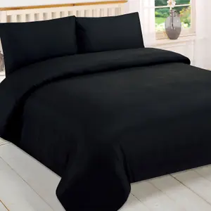 Plain Dyed Duvet Cover with Pillowcase Bedding Set