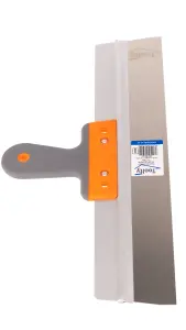 Toolty Filling Taping Spatula with Rubber Handle on Aluminium Profile 450/60mm Stainless Steel for Plastering Finishing Rendering