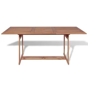 Berkfield Garden Table 180x90x75 cm Solid Teak Wood